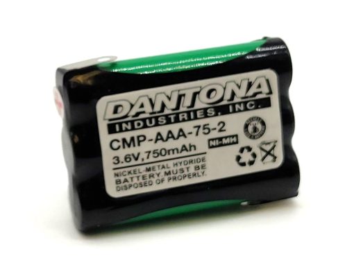 Dantona CMP-AAA-75-2 NiMH Battery 3.6V 750mAh