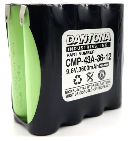 Dantona CMP-43A-36-12 NiMH Battery 9.6V 3600mAh