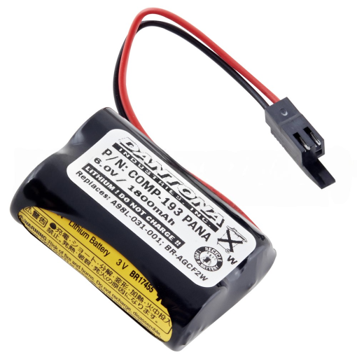 GE Fanuc BR-AGCF2W Lithium Battery 6V 1800mAh