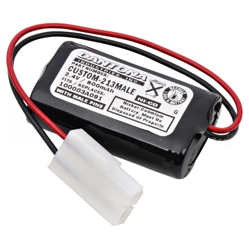 Chloride 100003A091 (Male) Nicad Battery 2.4V 800mAh