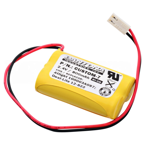 Dual-Lite 12-822 Nicad Battery 2.4V 800mAh