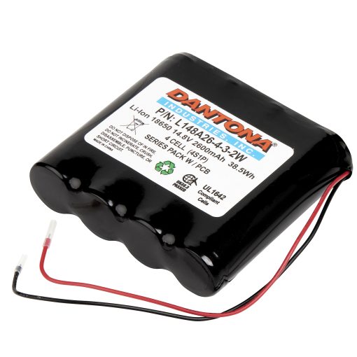 Dantona L148A26-4-3-2W Lithium Ion Battery 14.8V 2600mAh