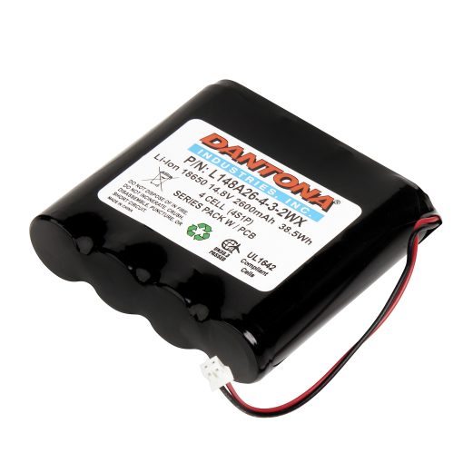 Dantona L148A26-4-3-2WX Lithium Ion Battery 14.8V 2600mAh