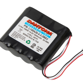 Dantona L148A26-4-3-3WA3 Lithium Ion Battery 14.8V 2600mAh