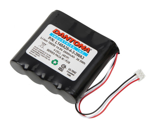 Dantona L148A26-4-3-3WA3 Lithium Ion Battery 14.8V 2600mAh