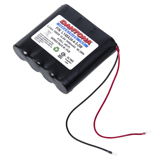 Dantona L148A34-4-3-2W Lithium Ion Battery 14.8V 3400mAh