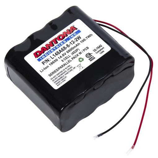 Dantona L148A68-8-12-2W Lithium Ion Battery 14.8V 6800mAh