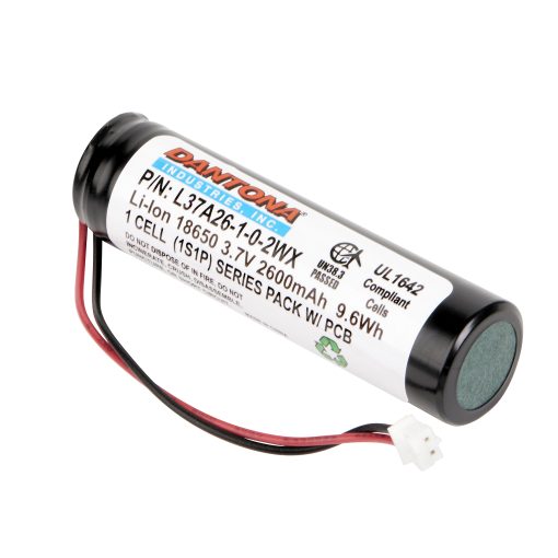 Dantona L37A26-1-0-2WX Lithium Ion Battery 3.7V 2600mAh
