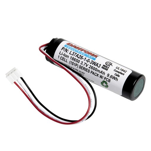Dantona L37A26-1-0-3WA3 Lithium Ion Battery 3.7V 2600mAh