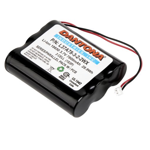 Dantona L37A78-3-2-2WX Lithium Ion Battery 3.7V 7800mAh
