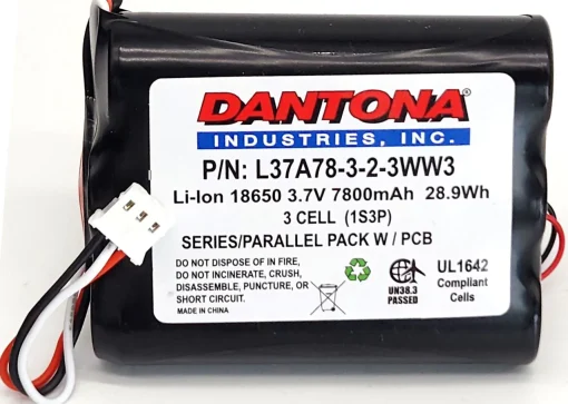 Dantona L37A78-3-2-3WW3 Lithium Ion Battery 3.7V 7800mAh