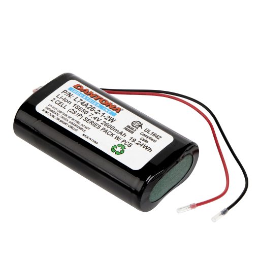 Dantona L74A26-2-1-2W Lithium Ion Battery 7.4V 2600mAh