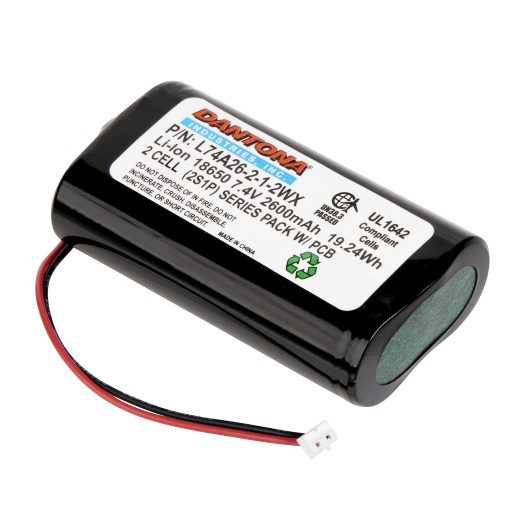 Dantona L74A26-2-1-2WX Lithium Ion Battery 7.4V 2600mAh