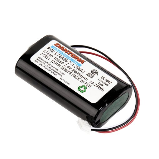 Dantona L74A26-2-1-3WA3 Lithium Ion Battery 7.4V 2600mAh