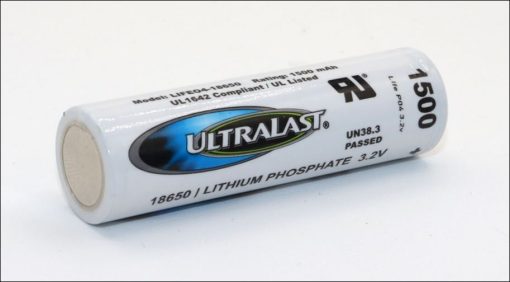 Ultralast IFR 18650 Lithium Iron Phosphate (LiFeP04) Battery 3.2V 1200mAh