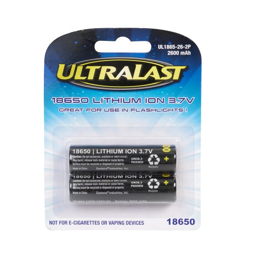 Ultralast LIR 18650 Lithium Ion Battery 3.7V 2600mAh (2 pcs)
