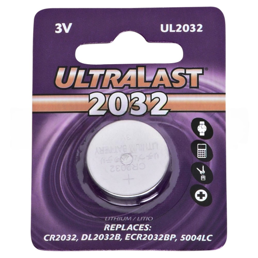 Ultralast CR2032 Lithium Battery 3V 220mAh