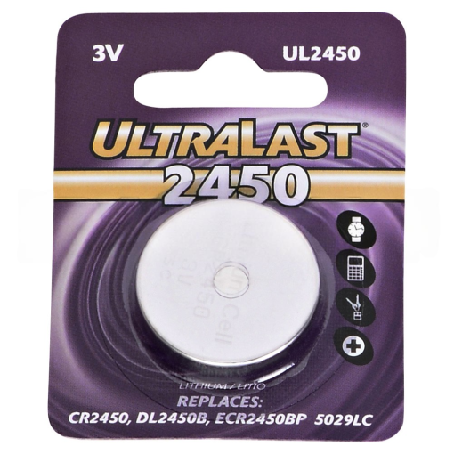 Ultralast CR2450 Lithium Battery 3V 550mAh