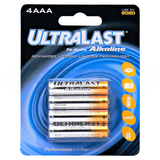 Ultralast PC2400 Alkaline Battery 1.5V 850mAh (Bag of 4)