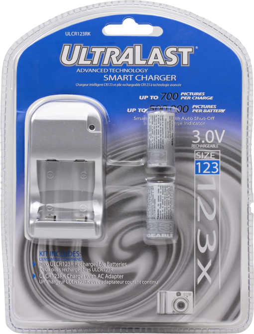Ultralast RCR123A Combo Charger Battery