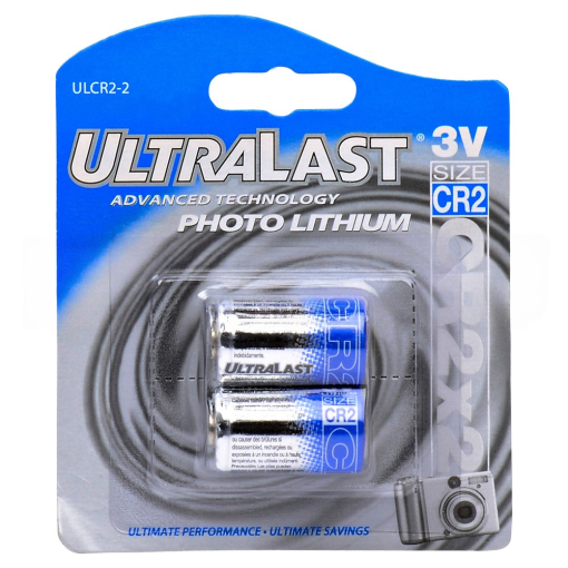 Ultralast CR2 Lithium Battery 3V 750mAh (Bag of 2)
