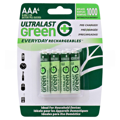 Ultralast HR-3U NiMH AAA Battery 1.2V 2100mAh (Bag of 4)