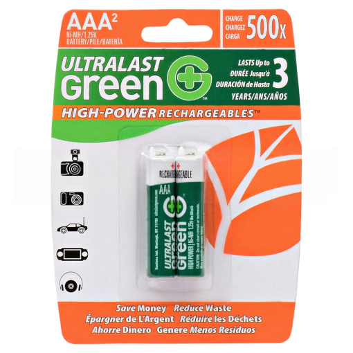 Ultralast HR-3U NiMH Battery 1.2V 2400mAh (2 pcs)