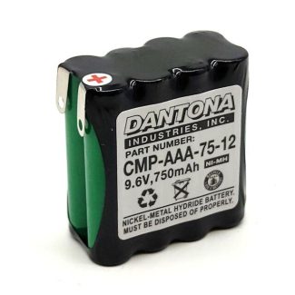 Dantona CMP-AAA-75-12 NiMH Battery 9.6V 750mAh